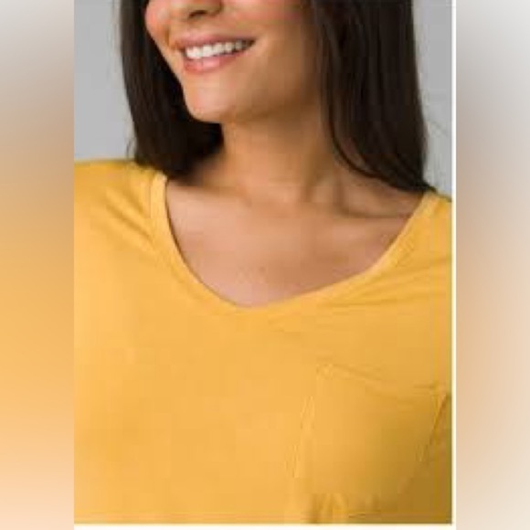 PrAna t shirt gold color super soft size small - Picture 1 of 4
